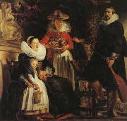 Jacob Jordaens The Artist and His Family in a Garden oil painting on canvas